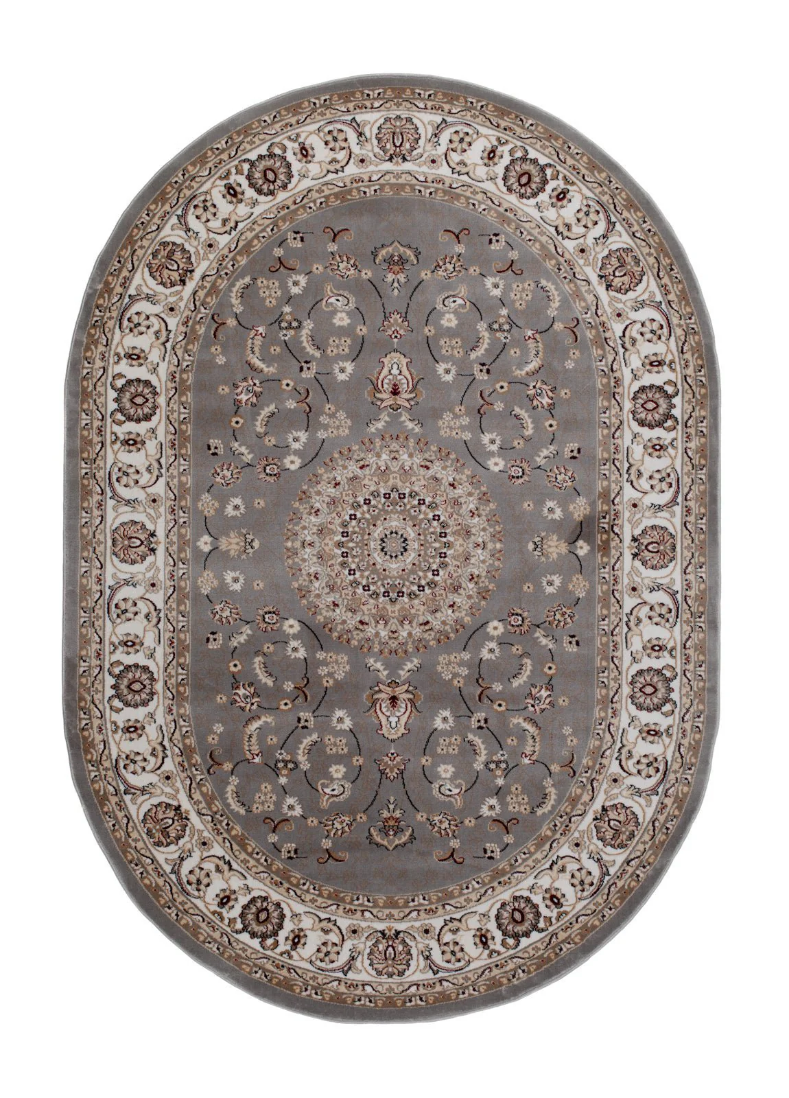 Dubai Medallion GrÄ - Oval Matta