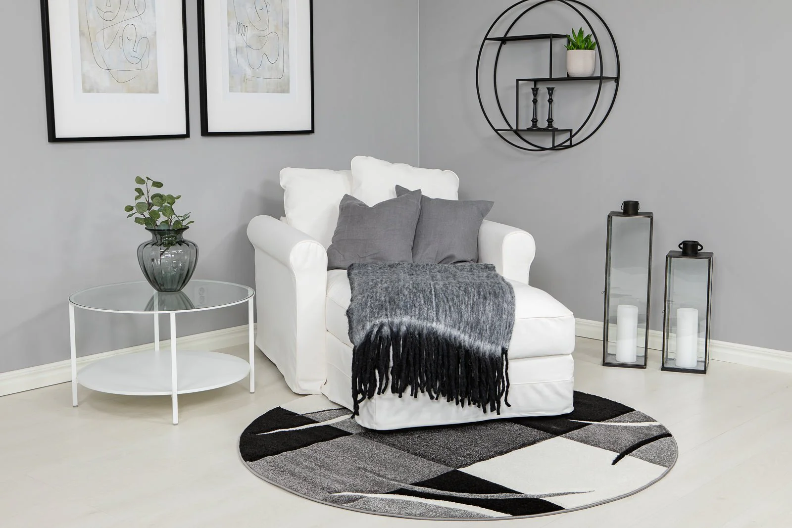 London Patch Svart - Rund Matta - Image 4