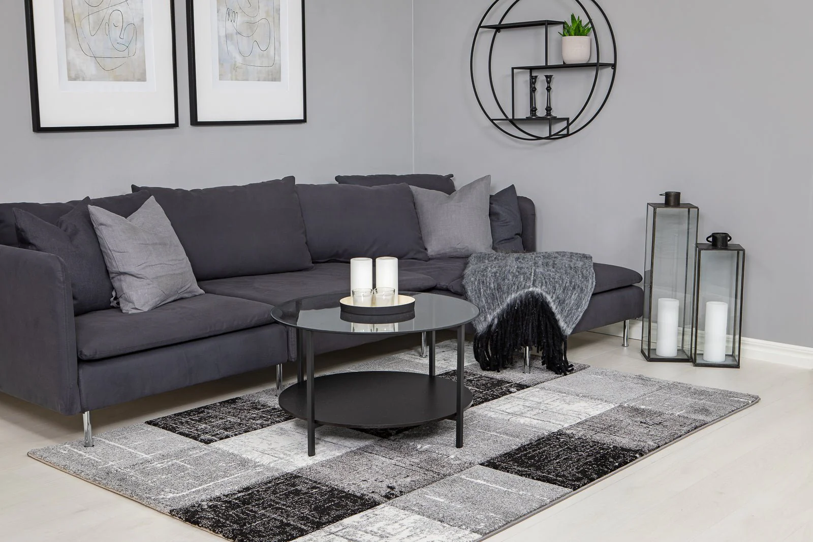 London Square Svart - Modern Matta - Image 6