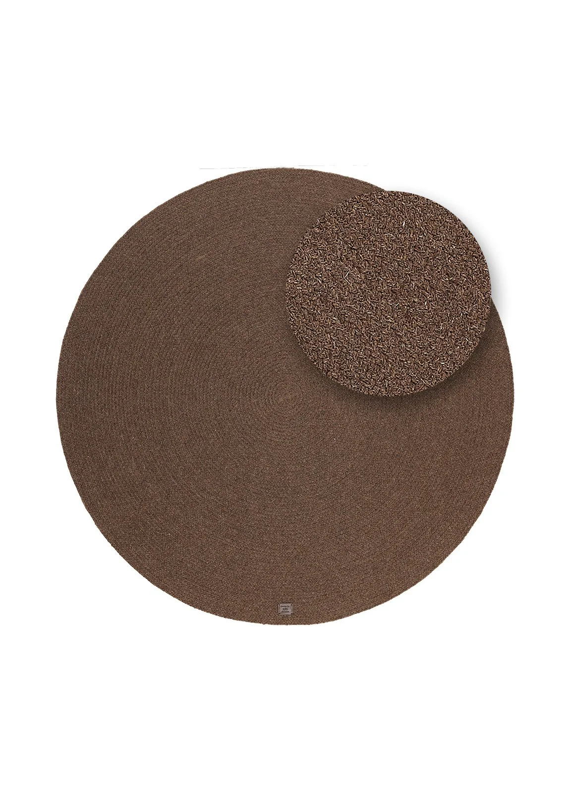 Merino Choklad - Rund Ullmatta