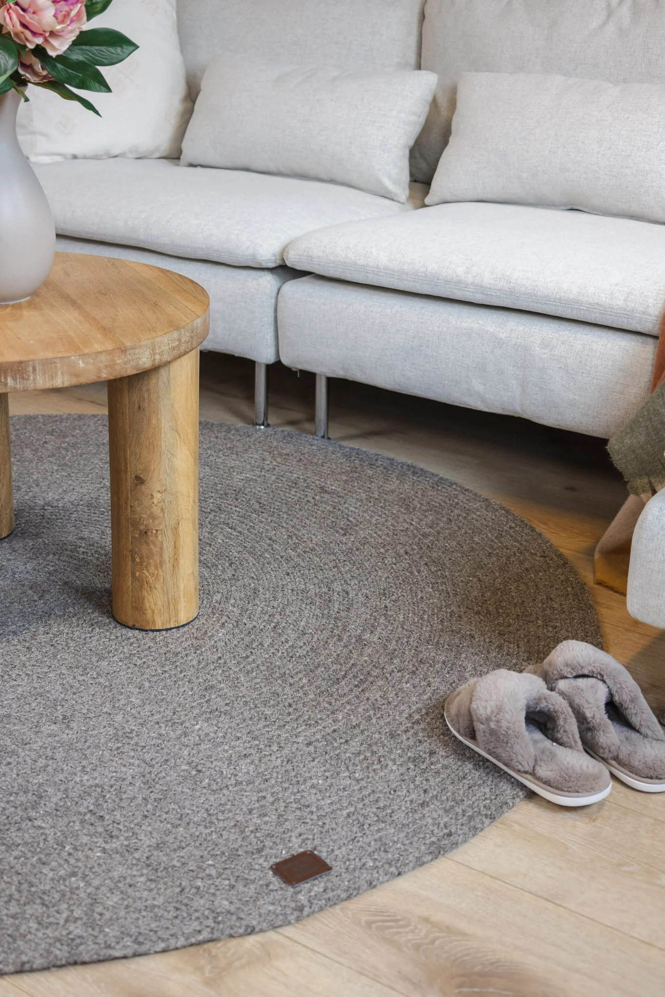 Merino Taupe - Rund Ullmatta - Image 2