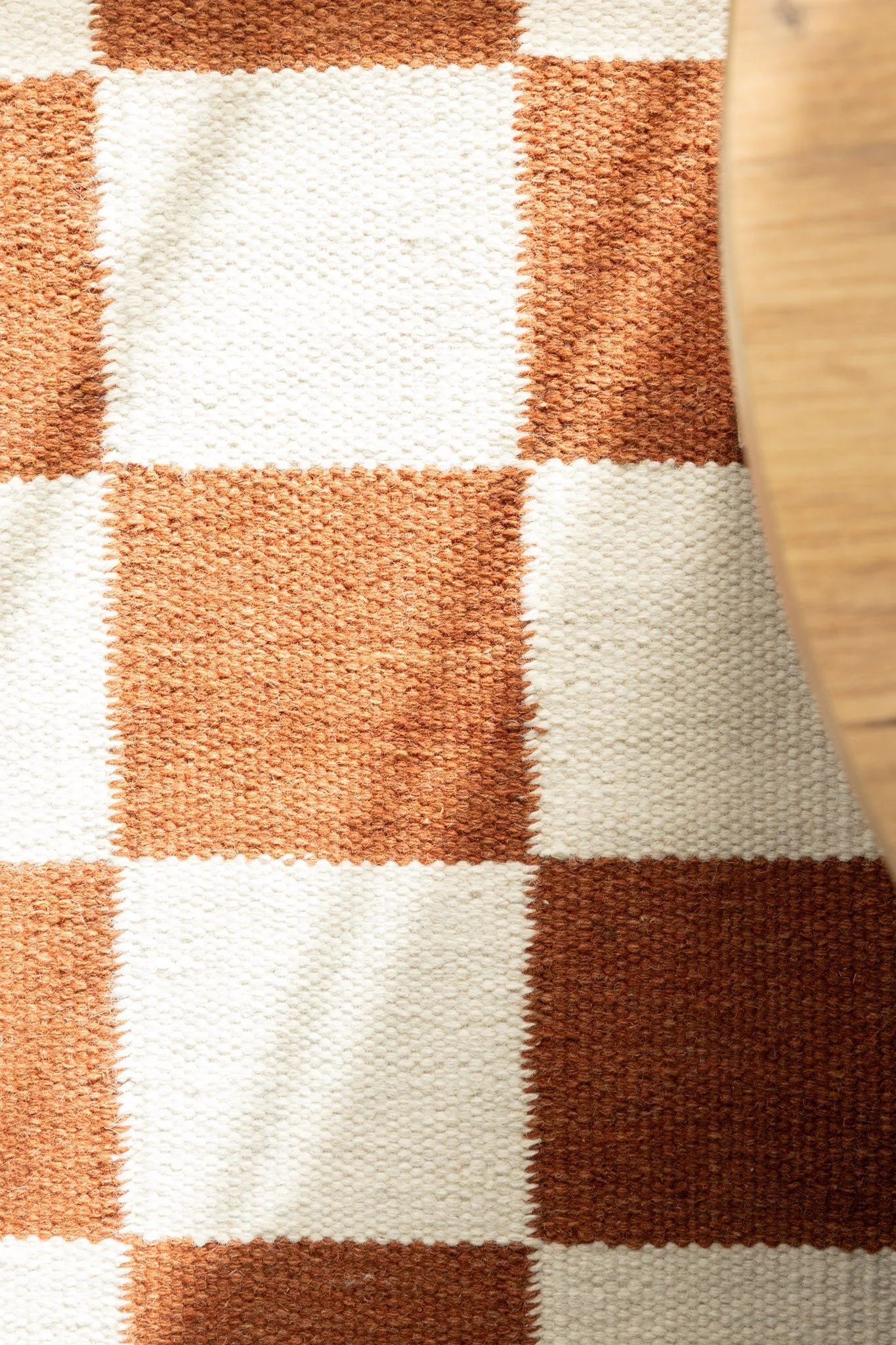 Nordic Check Terracotta - HandvÀvd GÄngmatta - Image 3