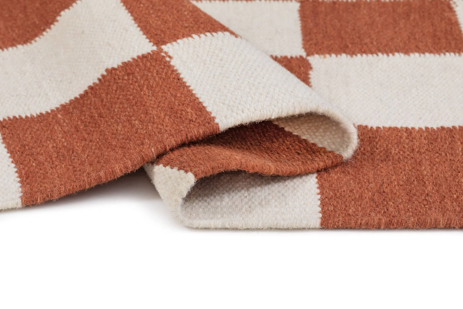 Nordic Check Terracotta - HandvÀvd GÄngmatta - Image 6
