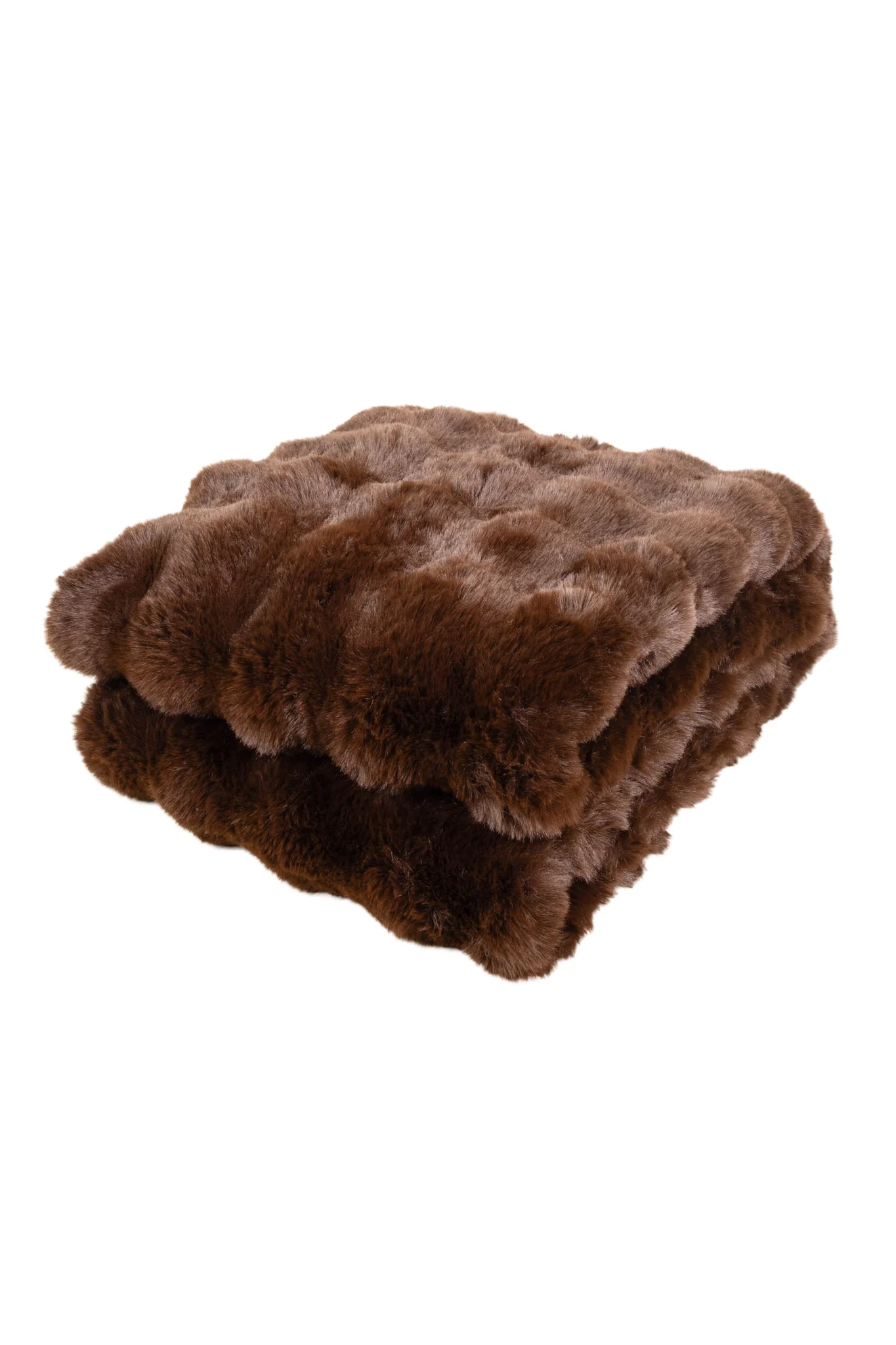 Pläd Bubble Brun - Pläd med Pälskänsla - Image 4
