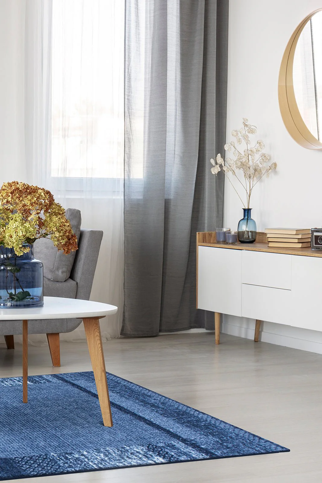 Trendy Blå - Gummerad Gångmatta - Image 2